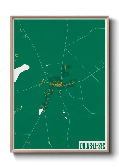 Une affiche de carte sur Dolus-le-Sec