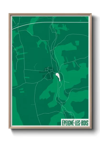 Une affiche de carte sur Épeigné-les-Bois