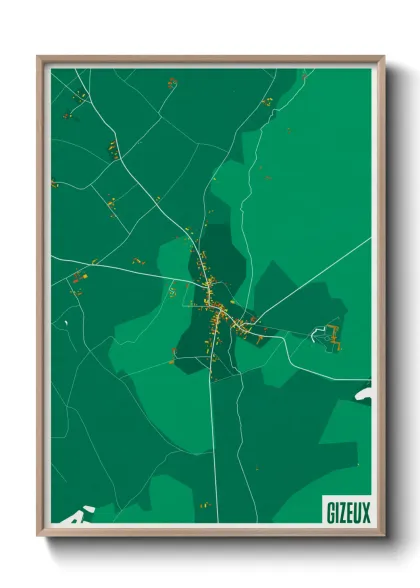 Une affiche de carte sur Gizeux