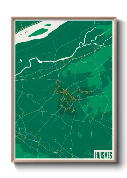 Une affiche de carte sur Huismes