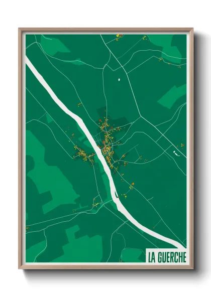 Une affiche de carte sur La Guerche