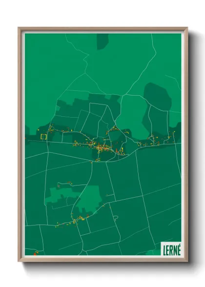 Une affiche de carte sur Lerné