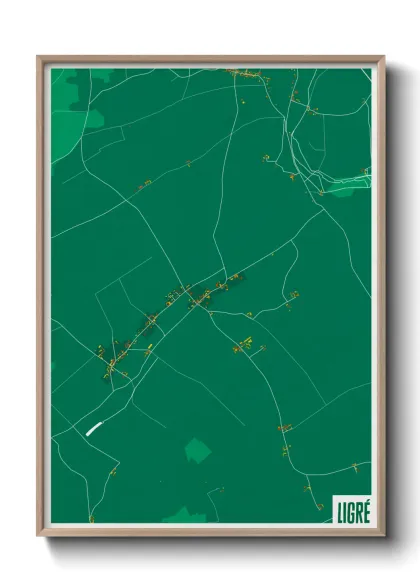 Une affiche de carte sur Ligré