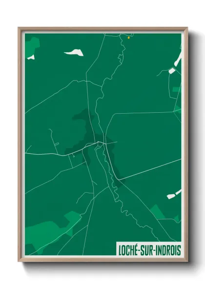 Une affiche de carte sur Loché-sur-Indrois