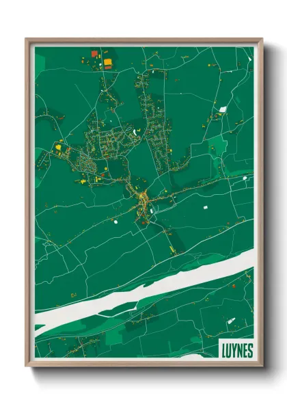 Une affiche de carte sur Luynes