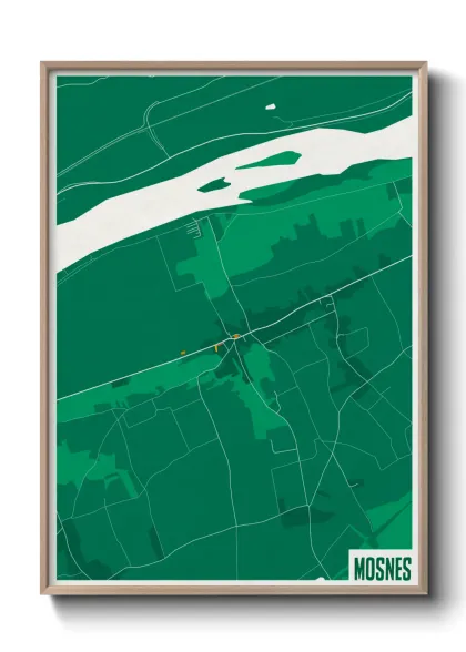 Une affiche de carte sur Mosnes