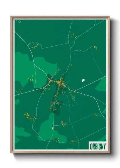 Une affiche de carte sur Orbigny