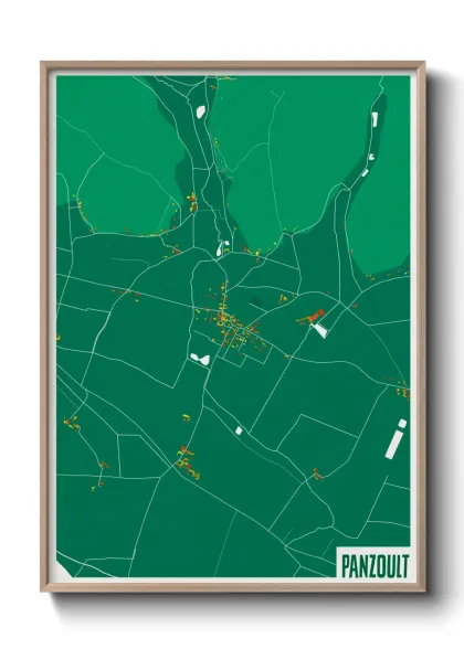 Une affiche de carte sur Panzoult