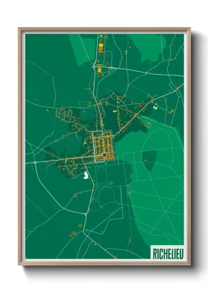 Une affiche de carte sur Richelieu