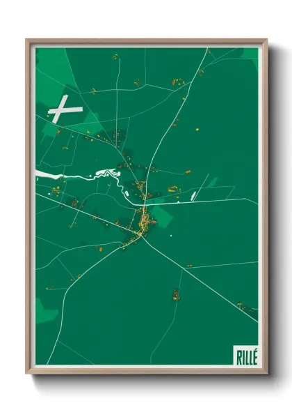 Une affiche de carte sur Rillé