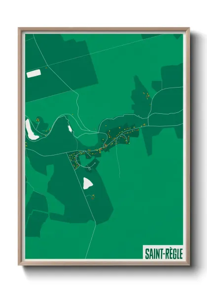Une affiche de carte sur Saint-Règle