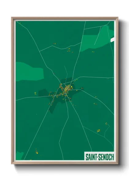 Une affiche de carte sur Saint-Senoch