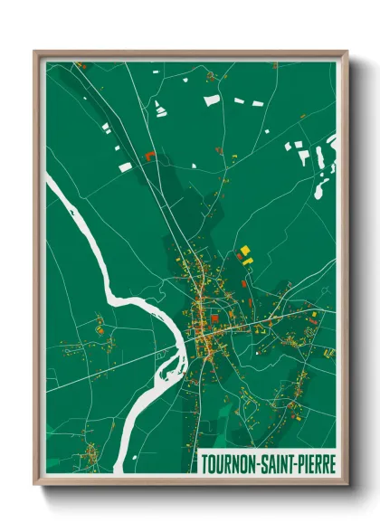 Une affiche de carte sur Tournon-Saint-Pierre