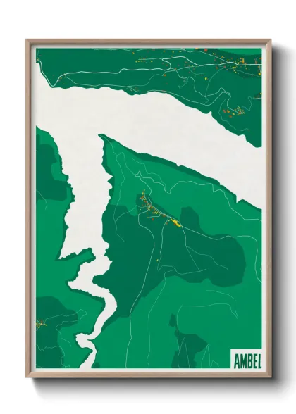 Une affiche de carte sur Ambel