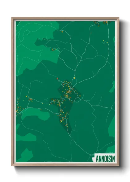 Une affiche de carte sur Annoisin