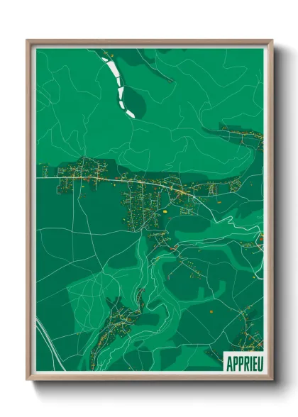 Une affiche de carte sur Apprieu