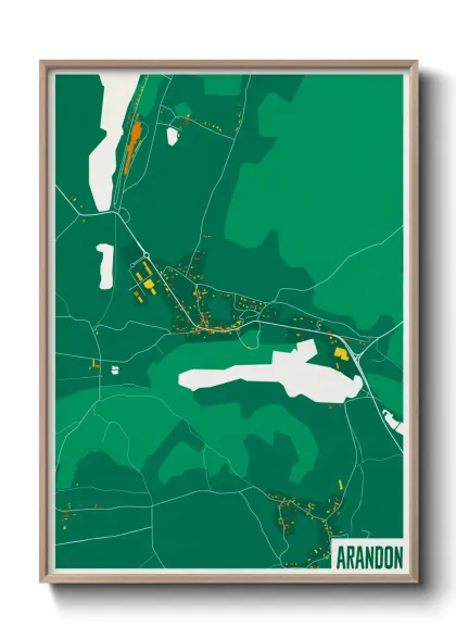 Une affiche de carte sur Arandon