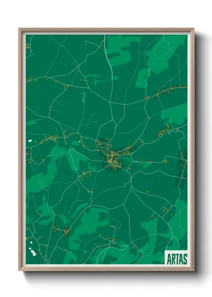 Une affiche de carte sur Artas
