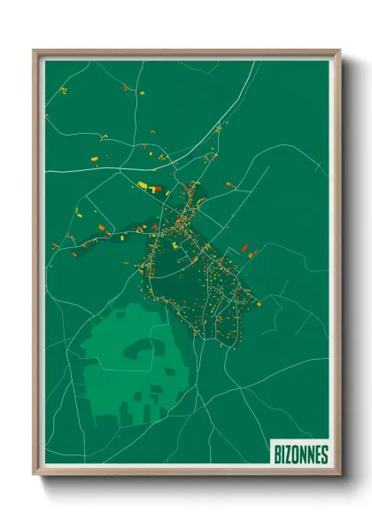 Une affiche de carte sur Bizonnes