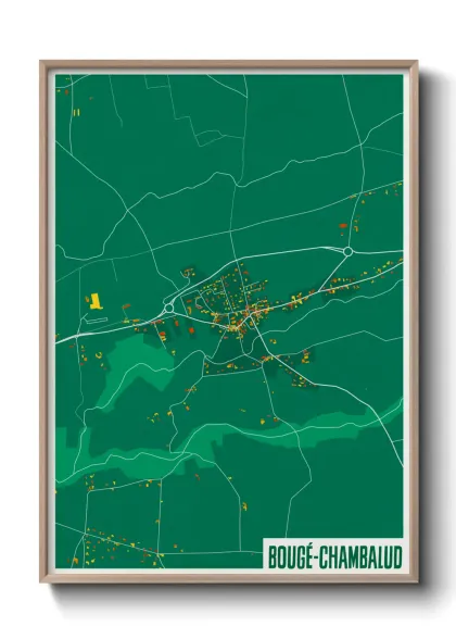 Une affiche de carte sur Bougé-Chambalud