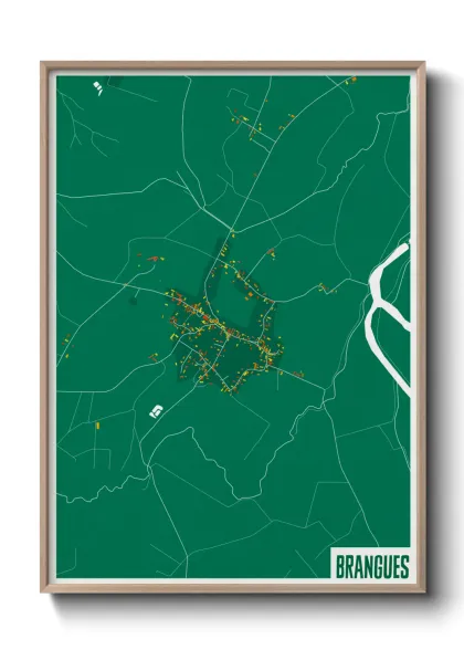 Une affiche de carte sur Brangues