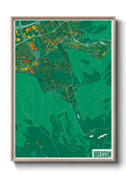 Une affiche de carte sur Bresson