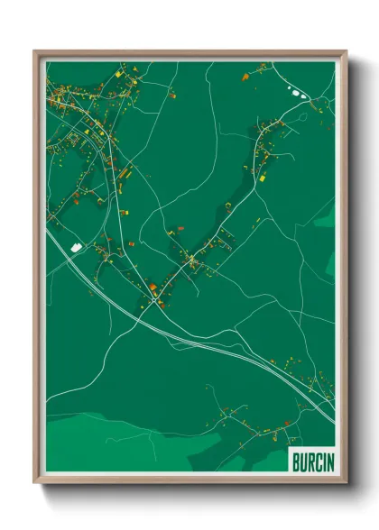 Une affiche de carte sur Burcin