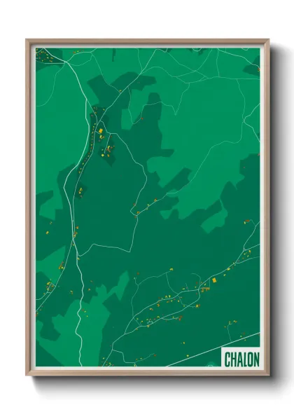 Une affiche de carte sur Chalon