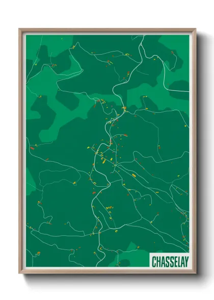 Une affiche de carte sur Chasselay