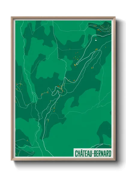 Une affiche de carte sur Château-Bernard