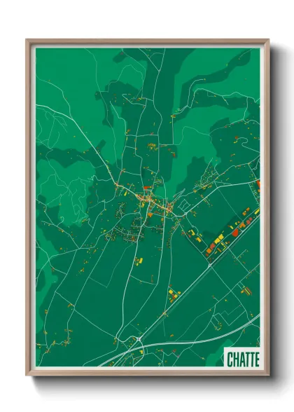 Une affiche de carte sur Chatte