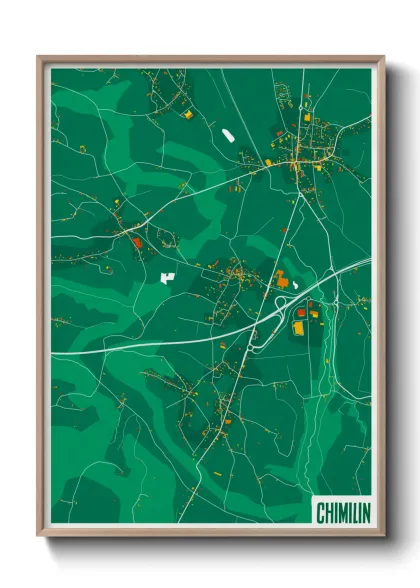 Une affiche de carte sur Chimilin