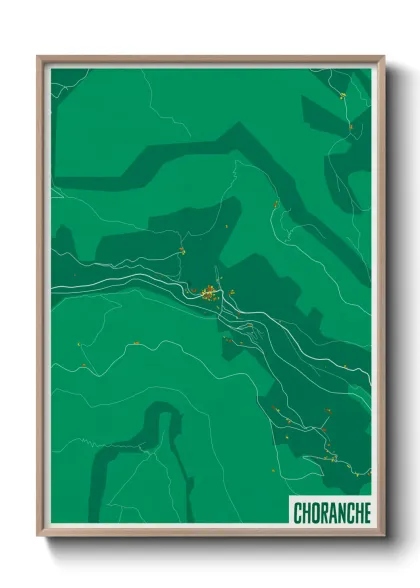 Une affiche de carte sur Choranche