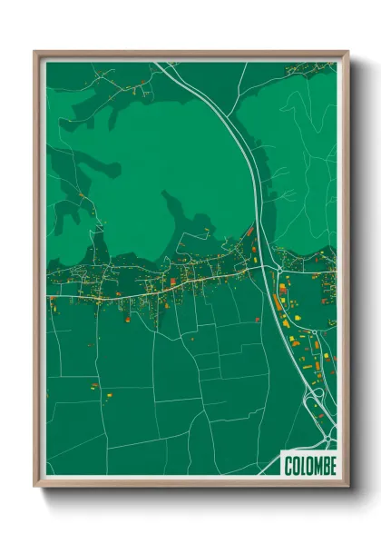 Une affiche de carte sur Colombe