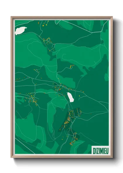 Une affiche de carte sur Dizimieu