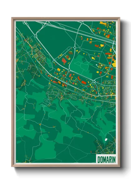 Une affiche de carte sur Domarin