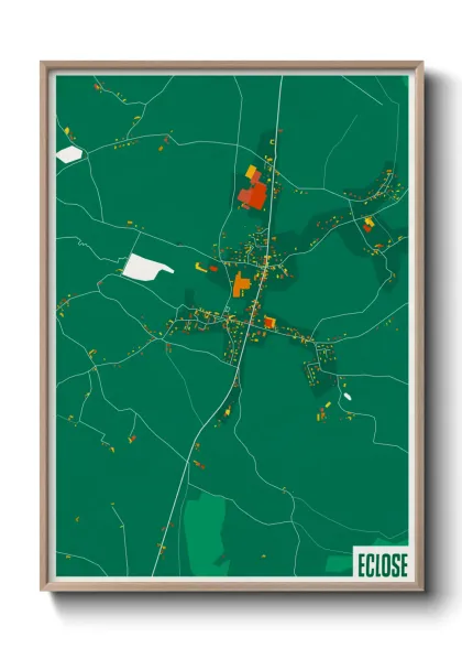 Une affiche de carte sur Eclose