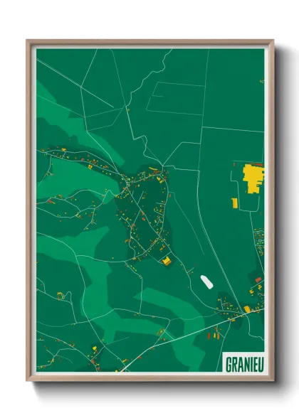 Une affiche de carte sur Granieu