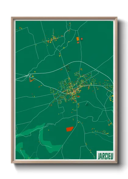 Une affiche de carte sur Jarcieu