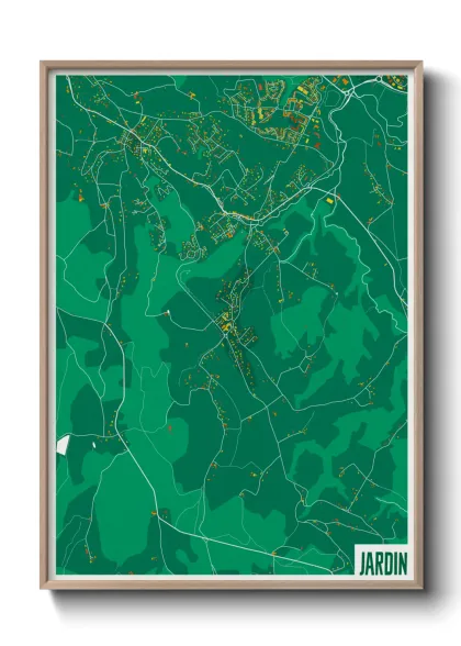 Une affiche de carte sur Jardin