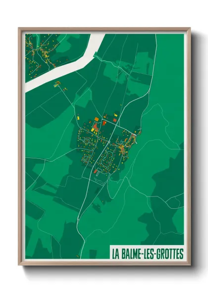 Une affiche de carte sur La Balme-les-Grottes