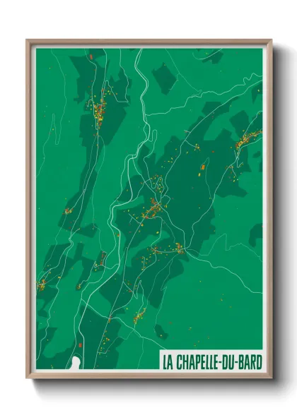 Une affiche de carte sur La Chapelle-du-Bard