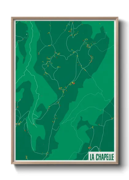 Une affiche de carte sur La Chapelle
