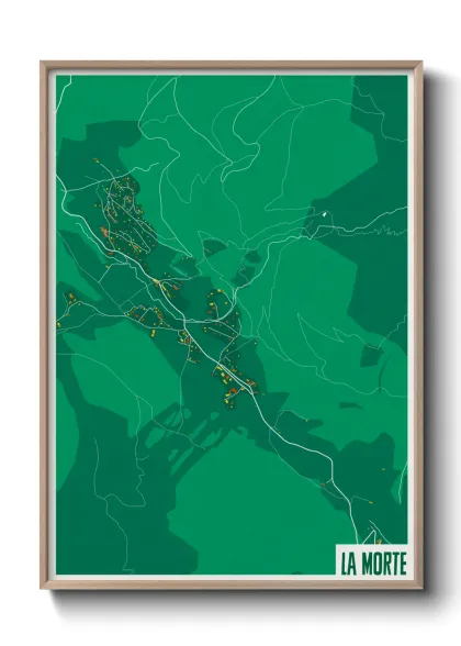 Une affiche de carte sur La Morte