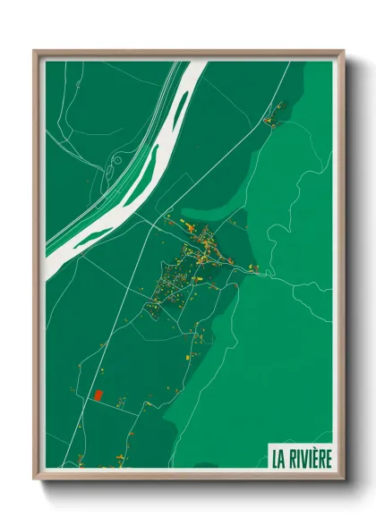 Une affiche de carte sur La Rivière