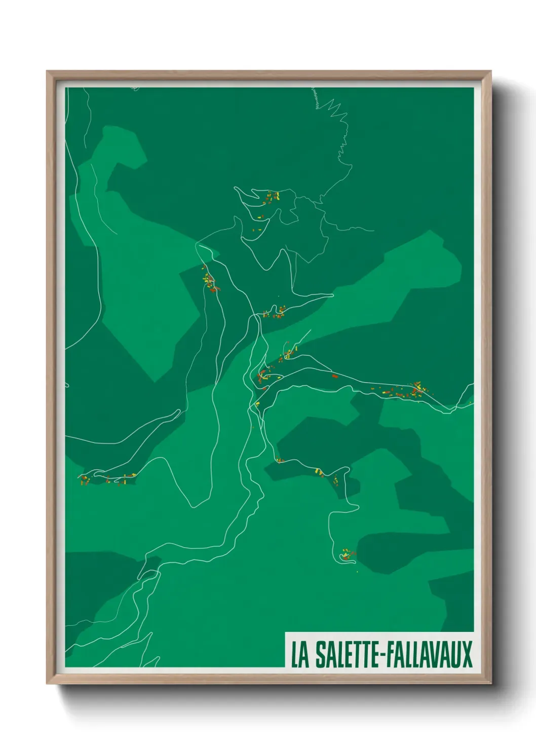 Un poster carte La Salette-Fallavaux