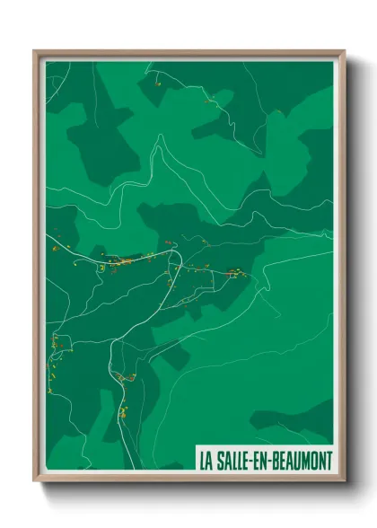 Une affiche de carte sur La Salle-en-Beaumont