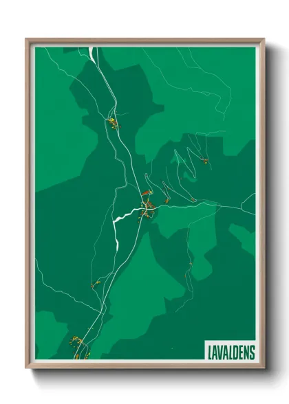 Une affiche de carte sur Lavaldens