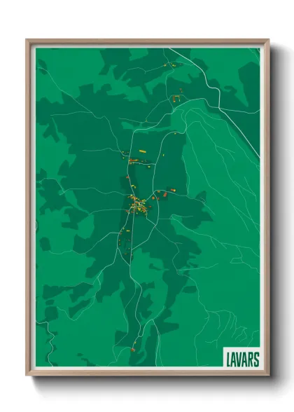 Une affiche de carte sur Lavars