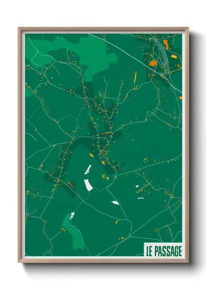 Une affiche de carte sur Le Passage
